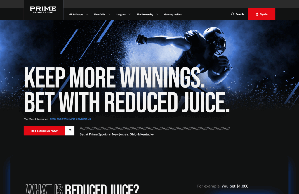 Prime Sportsbook Homepage Hero - Desktop